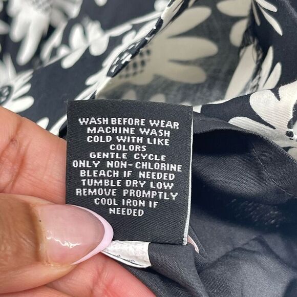 Victoria Beckham x Target Girls Floral Dress XL Black White Sleeveless Cotton - Picture 11 of 12